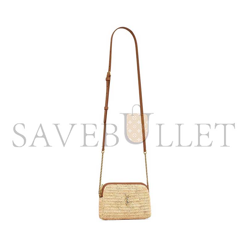 YSL GABY ZIPPED POUCH IN RAFFIA 774293GAAEE2080 (19*13*3.5cm)